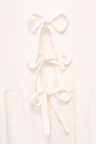 Top maille à nœuds - Blanc
