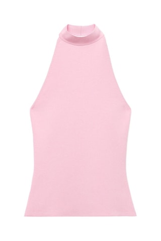 Top maille emmanchures américaines - Rose