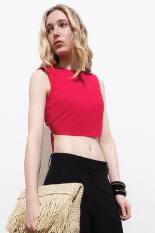 Top crop nœud dos - Rouge
