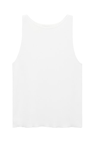 Top maille fine - Blanc
