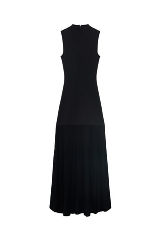 Robe combinée à col montant - Noir