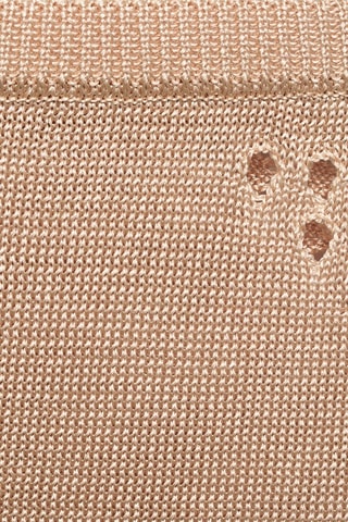 Jupe crayon en lurex avec détails ajourés - Doré
