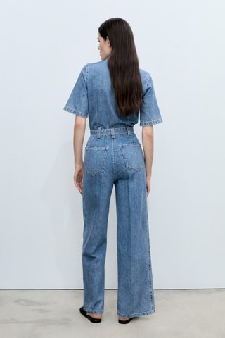 Combinaison jean ceinture - Bleu