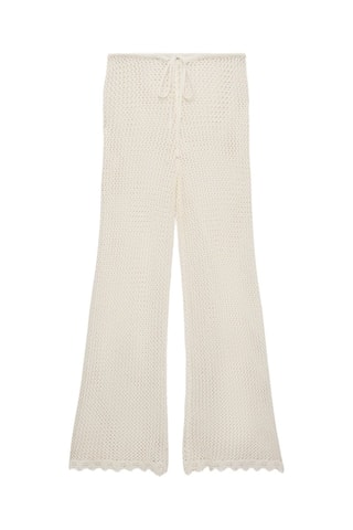 Pantalon crochet flare - Blanc