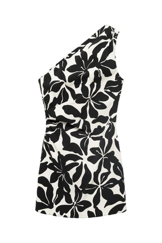 Robe asymétrique froncée - Noir