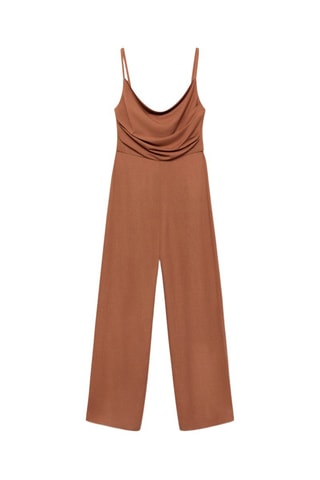 Combinaison col drapé - Marron