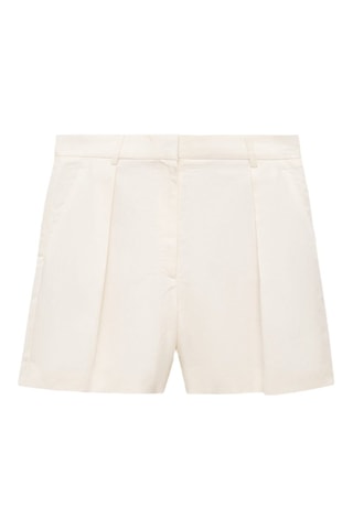 Bermuda de costume lin mélangé - Blanc