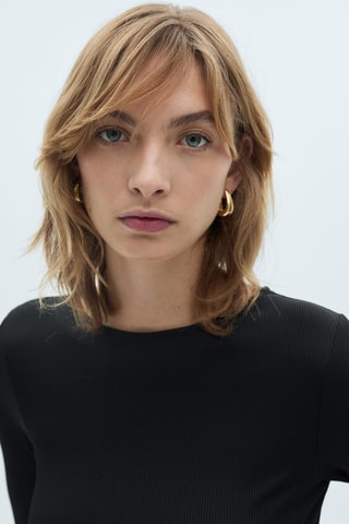 Robe évasée plissée - Noir