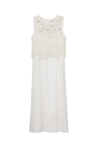 Robe midi haut crochet - Blanc