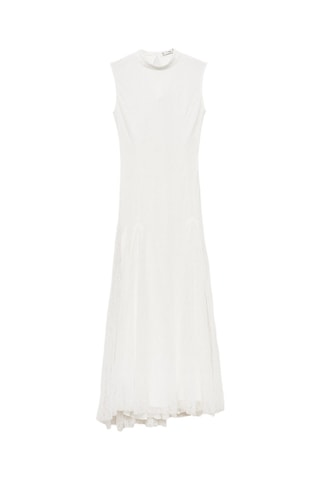 Robe dentelle à pinces - Blanc