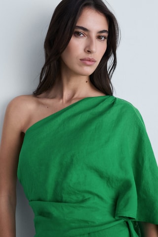 Combinaison asymétrique lin - Vert