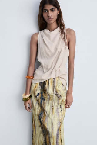 Top noeud texturé - Beige