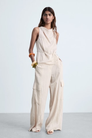 Top noeud texturé - Beige