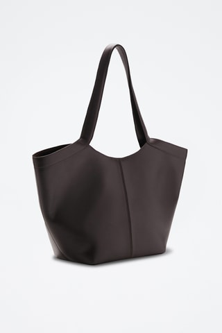 Grand sac porté épaule cuir - Marron