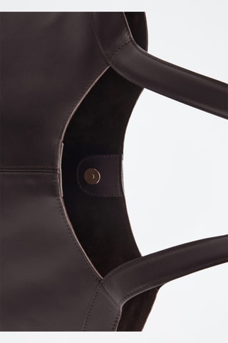 Grand sac porté épaule cuir - Marron