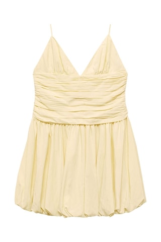 Robe ballon fronces - Jaune