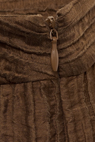 Pantalon droit texturé - Marron