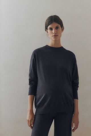 Pull en maille pour femme enceinte - Gris