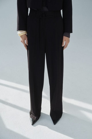 Pantalon de costume droit noeud - Noir