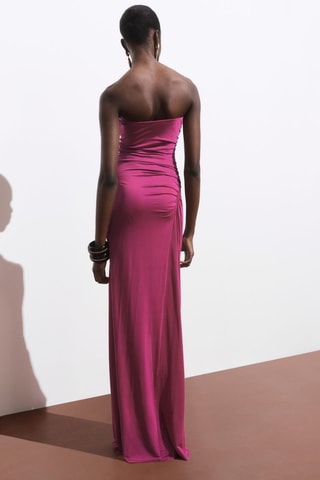 Robe bustier drapée - Rose