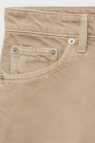 Short en jean bas effiloché - Beige