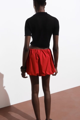 Jersey punto crop - Negro