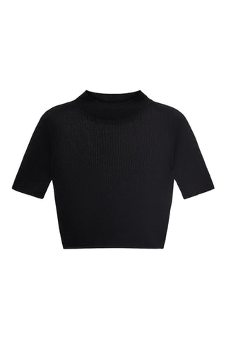 Jersey punto crop - Negro
