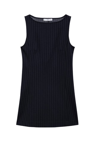 Robe col bateau à rayures tennis - Bleu marine