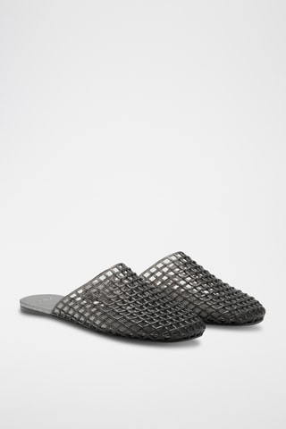 Mules en résille - Gris