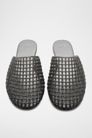 Mules en résille - Gris