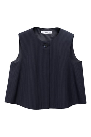 Top rayures tennis effet ballon - Bleu