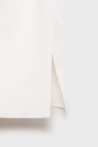 Top en maille col V - Blanc