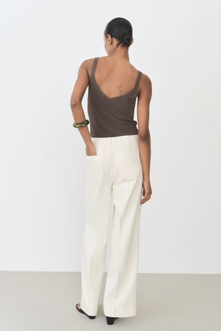 Top maille Lurex - Marron
