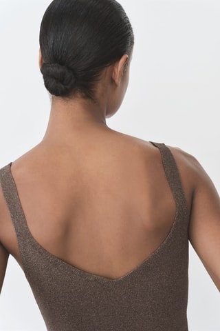 Top maille Lurex - Marron