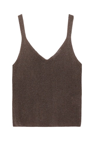 Top maille Lurex - Marron