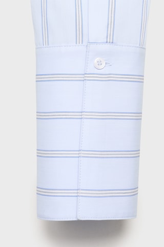 Chemise rayures revers - Bleu