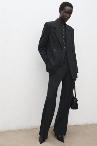 Blazer costume double boutonnage - Gris