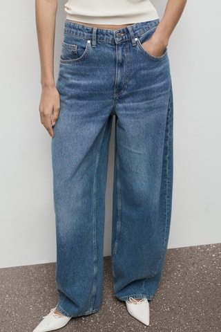 Jean balloon taille normale - Bleu