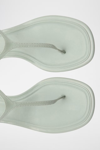 Sandales lanières talon kitten heel - Vert