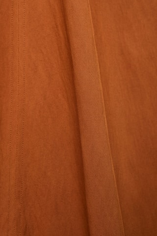 Robe midi froncée sur les côtés - Marron