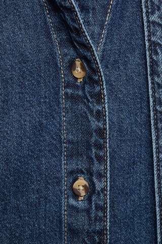 Chemise en jean nœud - Bleu