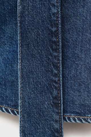 Chemise en jean nœud - Bleu