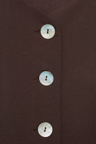 Gilet costume boutons - Marron