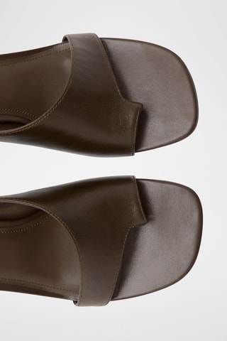 Sandales cuir asymétriques - Kaki