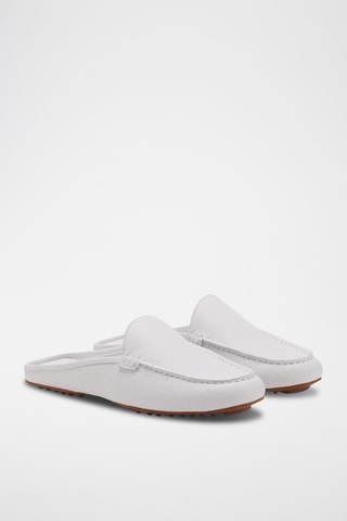 Chaussures plates cuir - Blanc