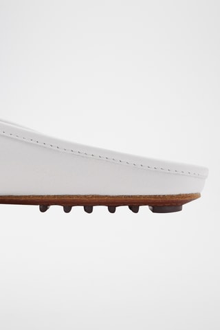 Chaussures plates cuir - Blanc