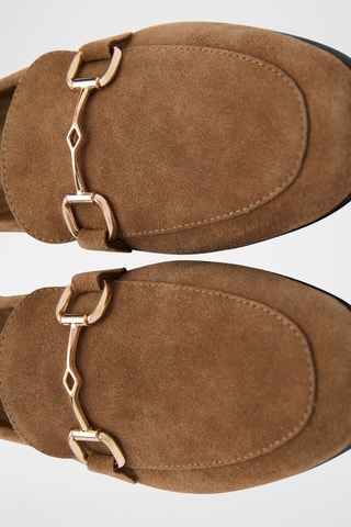 Mocassins en daim à boucle - Marron