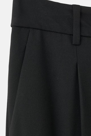 Pantalon large à pinces - Noir