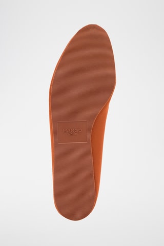 Ballerines en satin passepoil contrasté - Orange