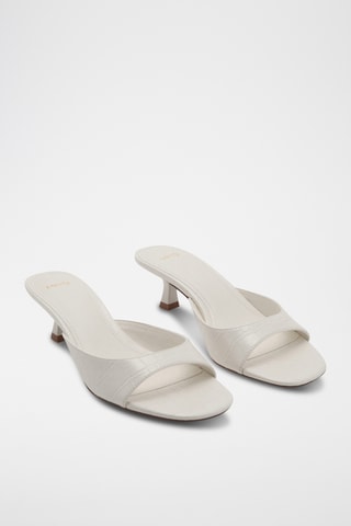 Sandales talon kitten heel - Blanc